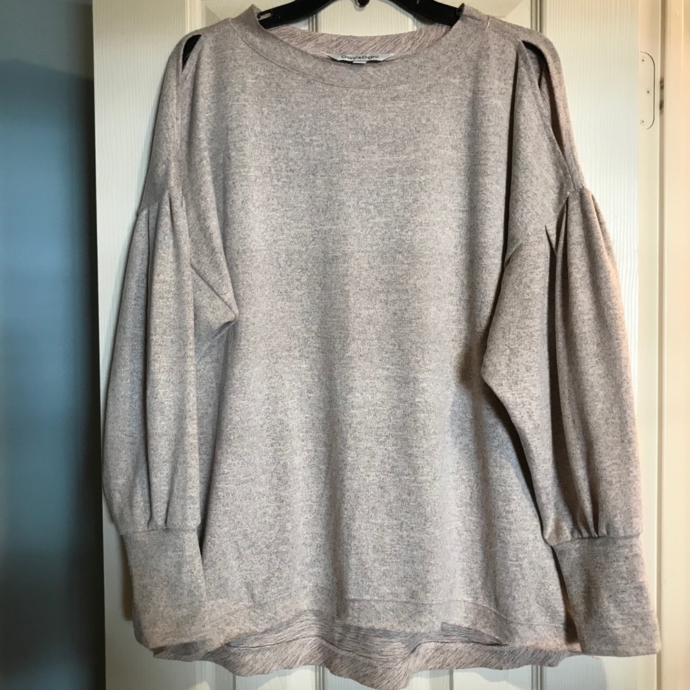 Cold shoulder sweater